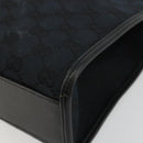 GUCCI GG Canvas Jackie Hand Bag Black Silver 002 1065 Auth 176994-9