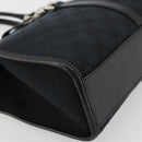 GUCCI GG Canvas Jackie Hand Bag Black Silver 002 1065 Auth 176994-14
