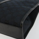 GUCCI GG Canvas Jackie Hand Bag Black Silver 002 1065 Auth 176994-15