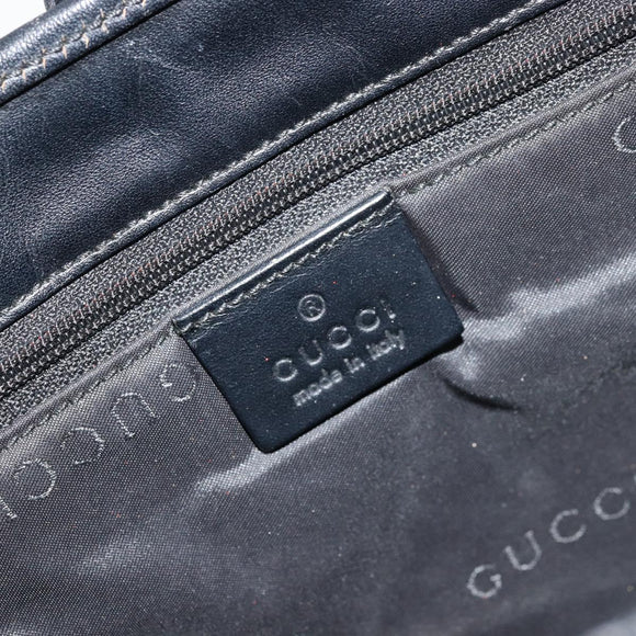 GUCCI GG Canvas Jackie Hand Bag Black Silver 002 1065 Auth 176994