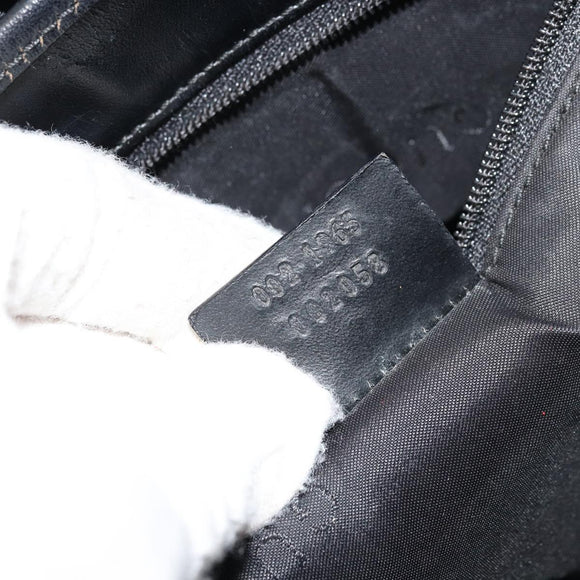 GUCCI GG Canvas Jackie Hand Bag Black Silver 002 1065 Auth 176994