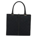 GUCCI GG Canvas Jackie Hand Bag Black Silver 002 1065 Auth 176994-2