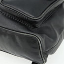 GUCCI Bamboo Backpack Leather Black Gold Auth 176996-16