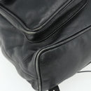GUCCI Bamboo Backpack Leather Black Gold Auth 176996-17