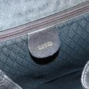 GUCCI Bamboo Backpack Leather Black Gold Auth 176996-20