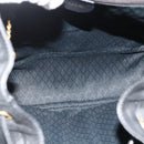 GUCCI Bamboo Backpack Leather Black Gold Auth 176996-11