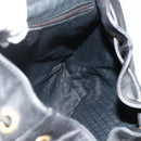 GUCCI Bamboo Backpack Leather Black Gold Auth 176996-21