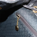 GUCCI Bamboo Backpack Leather Black Gold Auth 176996-23