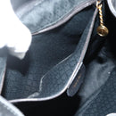 GUCCI Bamboo Backpack Leather Black Gold Auth 176996-24