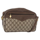 GUCCI GG Supreme Shoulder Bag PVC Beige Gold Auth 176997-1