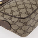 GUCCI GG Supreme Shoulder Bag PVC Beige Gold Auth 176997-14