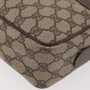 GUCCI GG Supreme Shoulder Bag PVC Beige Gold Auth 176997-15