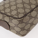 GUCCI GG Supreme Shoulder Bag PVC Beige Gold Auth 176997-16