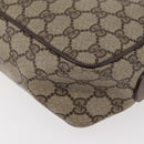 GUCCI GG Supreme Shoulder Bag PVC Beige Gold Auth 176997-17