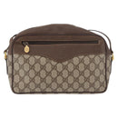 GUCCI GG Supreme Shoulder Bag PVC Beige Gold Auth 176997-13