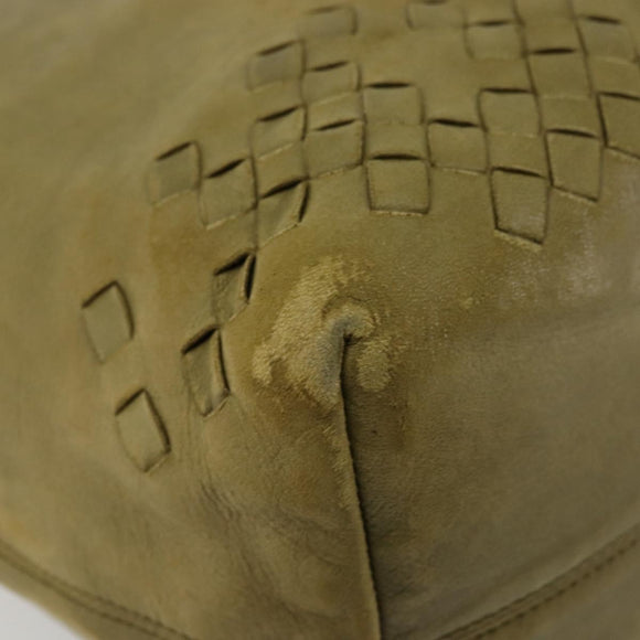BOTTEGA VENETA INTRECCIATO Hand Bag Leather Khaki 131673 Auth 177000
