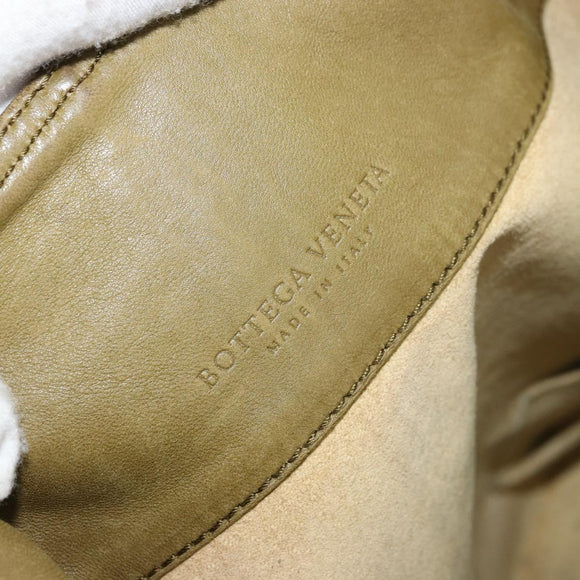 BOTTEGA VENETA INTRECCIATO Hand Bag Leather Khaki 131673 Auth 177000