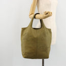 BOTTEGA VENETA INTRECCIATO Hand Bag Leather Khaki 131673 Auth 177000-21