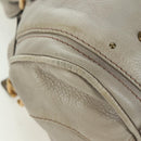 Chloe Paddington Hand Bag Leather Beige Gold Silver Auth 177003V-15