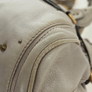 Chloe Paddington Hand Bag Leather Beige Gold Silver Auth 177003V-16