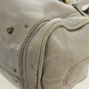 Chloe Paddington Hand Bag Leather Beige Gold Silver Auth 177003V-18