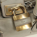 Chloe Paddington Hand Bag Leather Beige Gold Silver Auth 177003V-20