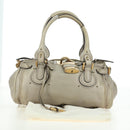Chloe Paddington Hand Bag Leather Beige Gold Silver Auth 177003V-12