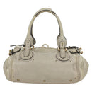 Chloe Paddington Hand Bag Leather Beige Gold Silver Auth 177003V-2
