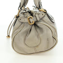 Chloe Paddington Hand Bag Leather Beige Gold Silver Auth 177003V-3