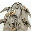 Chloe Paddington Hand Bag Leather Beige Gold Silver Auth 177003V-7