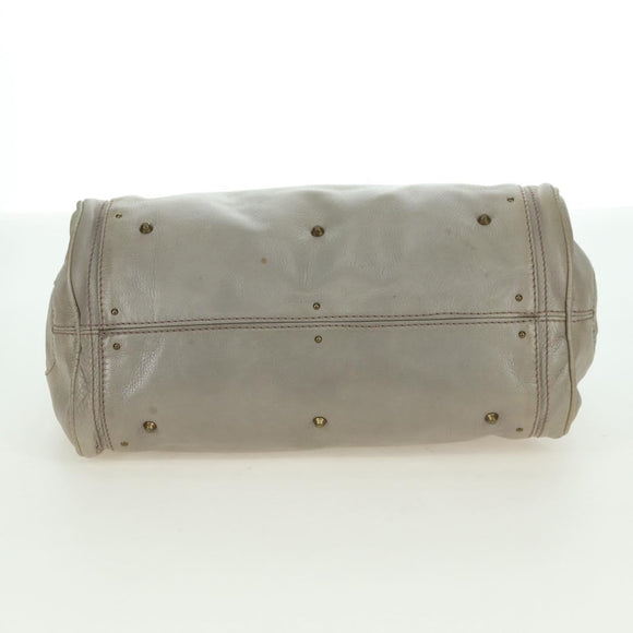 Chloe Paddington Hand Bag Leather Beige Gold Silver Auth 177003V