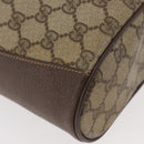 GUCCI GG Supreme Web Sherry Line Bag PVC Beige Gold 164 02 034 Auth 177007-10