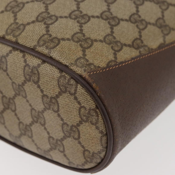 GUCCI GG Supreme Web Sherry Line Bag PVC Beige Gold 164 02 034 Auth 177007