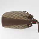 GUCCI GG Supreme Web Sherry Line Bag PVC Beige Gold 164 02 034 Auth 177007-4