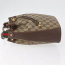 GUCCI GG Supreme Web Sherry Line Bag PVC Beige Gold 164 02 034 Auth 177007-5