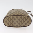 GUCCI GG Supreme Web Sherry Line Bag PVC Beige Gold 164 02 034 Auth 177007-9