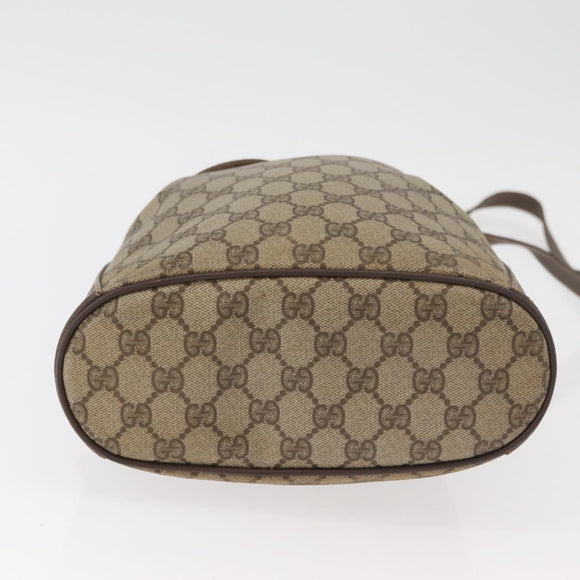 GUCCI GG Supreme Web Sherry Line Bag PVC Beige Gold 164 02 034 Auth 177007