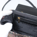 BURBERRY Shoulder Bag Tweed Gold Beige Auth 177012-19