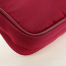 PRADA Schoudertas met Ketting Nylon Roze Goud Auth 177013V-16