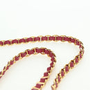 PRADA Schoudertas met Ketting Nylon Roze Goud Auth 177013V-8