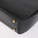 Salvatore Ferragamo Gancini Hand Bag Leather 2way Black Gold Auth 177018-18