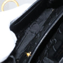 Salvatore Ferragamo Gancini Hand Bag Leather 2way Black Gold Auth 177018-23