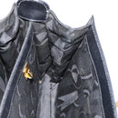 Salvatore Ferragamo Gancini Hand Bag Leather 2way Black Gold Auth 177018-25