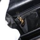 Salvatore Ferragamo Gancini Hand Bag Leather 2way Black Gold Auth 177018-26