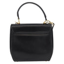 Salvatore Ferragamo Gancini Hand Bag Leather 2way Black Gold Auth 177018-2