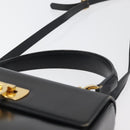 Salvatore Ferragamo Gancini Hand Bag Leather 2way Black Gold Auth 177018-14