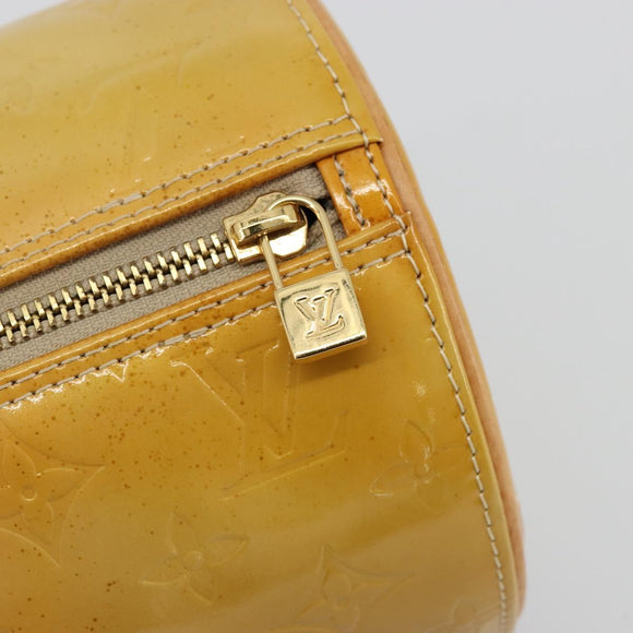 LOUIS VUITTON Monogram Vernis Bedford Hand Bag Beige M91006 LV Auth 177020