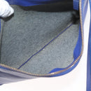 CELINE Trio Shoulder Bag Leather Blue Gold Auth 177022-22