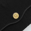 Christian Dior Trotter Canvas Shoulder Bag Black Gold Auth 177024A-17