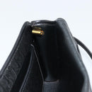 Christian Dior Trotter Canvas Shoulder Bag Black Gold Auth 177024A-19